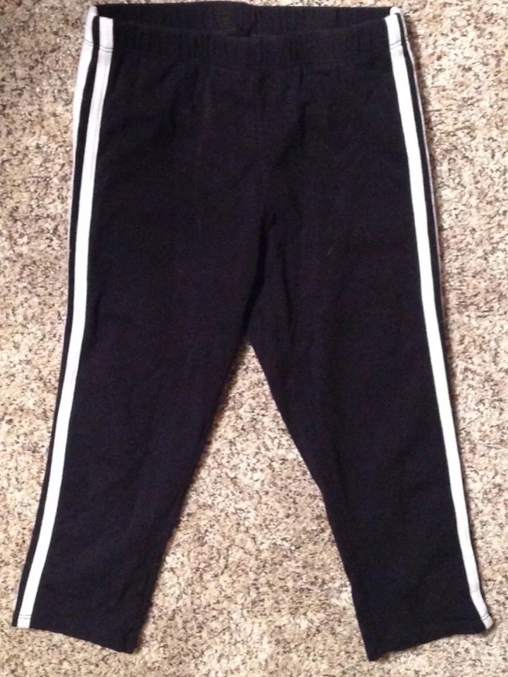 SO Capri Athletic Leggings Little Girls Size 8 Medium Black White